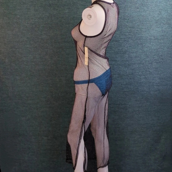 No Boundaries Mesh Maxi Cover Up Dress In Black - Picture 9 of 12